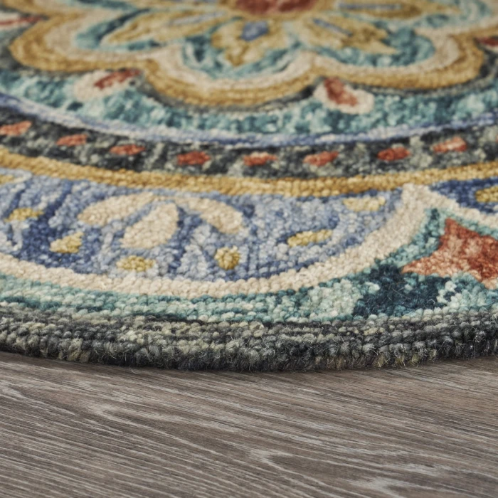 Rugs Town Blue DAZZL 8ft. Round Rug