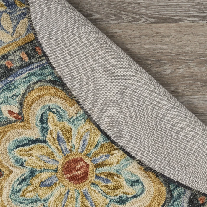 Rugs Town Blue DAZZL 8ft. Round Rug