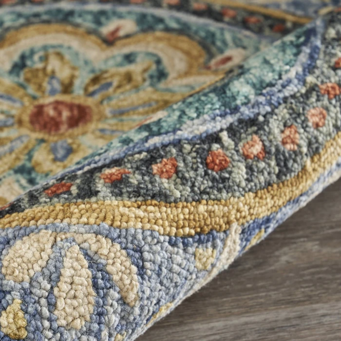 Rugs Town Blue DAZZL 8ft. Round Rug