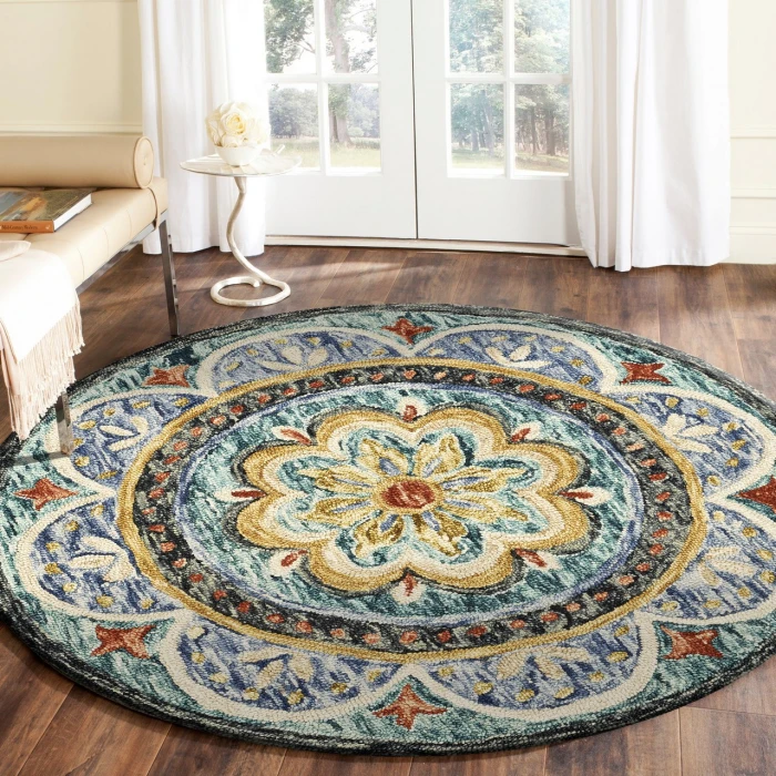 Rugs Town Blue DAZZL 8ft. Round Rug