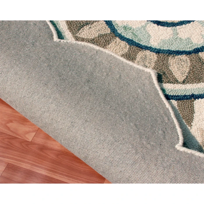 Rugs Town 82264 Ivory Blue 6' Round Rug