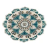 LR Home Dazzle 82264 Ivory Blue 4' X 4' Round Rug