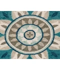 LR Home DAZZLE 82264 Ivory Blue 6' Round Rug
