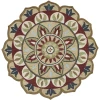 LR Home Dazzle 82265 Red/ Multi 4' X 4' Round Rug