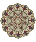 LR Home DAZZLE 82265 Red/ Multi 4' X 4' Round Rug