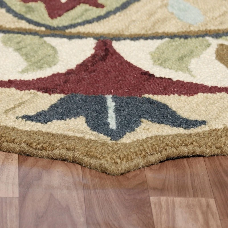 Rugs Town 82265 Red/ Multi 6' Round Rug