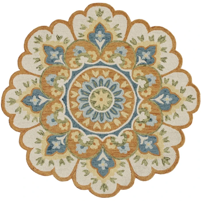 Rugs Town 82266 Rust 6' Round Rug