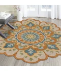 LR Home DAZZLE 82266 Rust 6' Round Rug