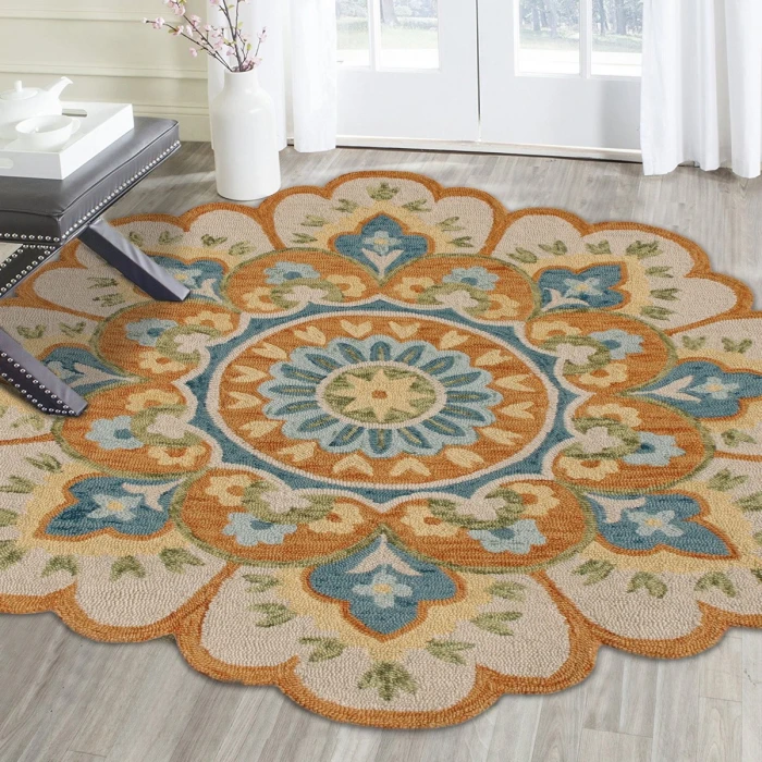Rugs Town 82266 Rust 6' Round Rug