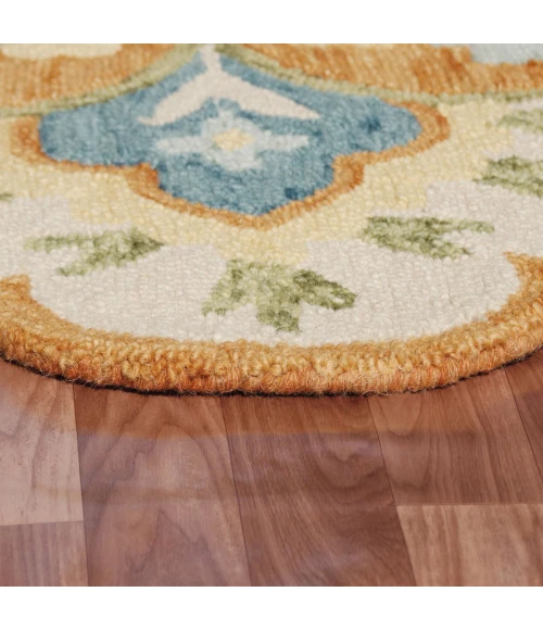 LR Home DAZZLE 82266 Rust 6' Round Rug