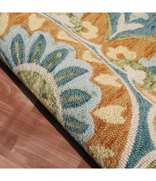 LR Home DAZZLE 82266 Rust 6' Round Rug