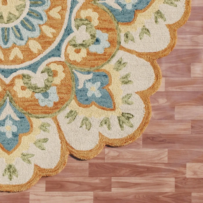 Rugs Town 82266 Rust 6' Round Rug