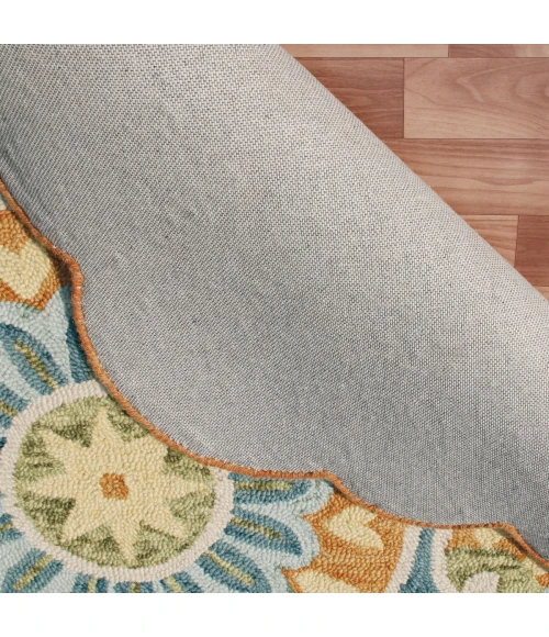 LR Home DAZZLE 82266 Rust 6' Round Rug