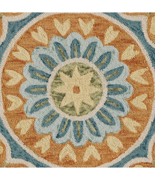 LR Home DAZZLE 82266 Rust 6' Round Rug