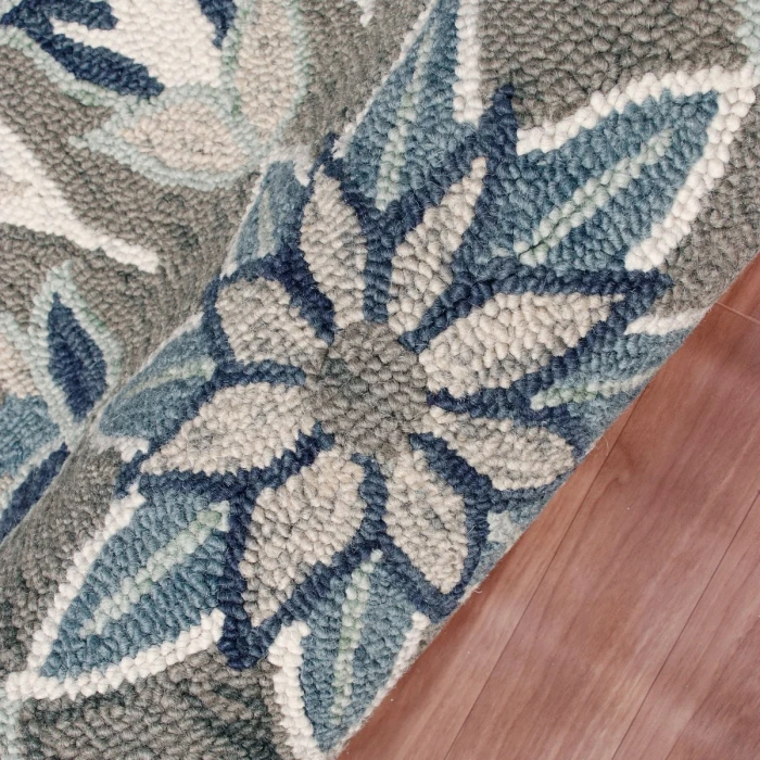 Rugs Town 82267 Ivory Blue 6' Round Rug