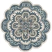 Daleyza DAZ-AQ Aqua Blue/Gray 4 ft. Round Area Rug