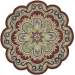 Daleyza DAZ-AQ Rust/Gold 4 ft. Round Area Rug