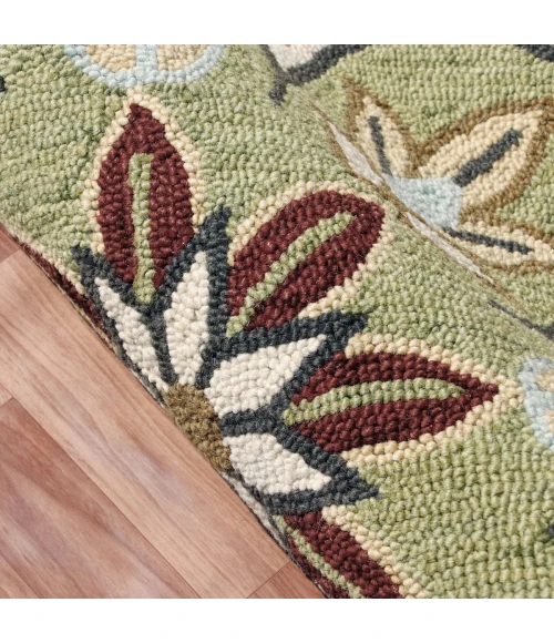 LR Home DAZZLE 82268 Red/ Gold 6' Round Rug