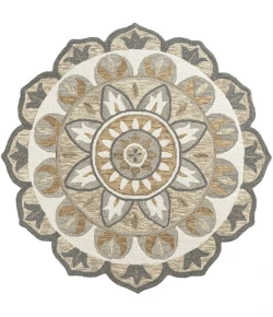 LR Home Dazzle Gray DAZZL 5ft. x 5ft. Round Rug