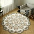 LR Home Dazzle Gray DAZZL 5ft. x 5ft. Round Rug