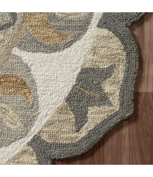 LR Home Dazzle Gray DAZZL 5ft. x 5ft. Round Rug