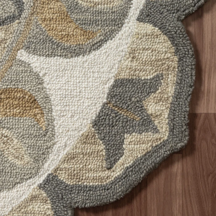 Rugs Town Gray DAZZL 5ft. x 5ft. Round Rug