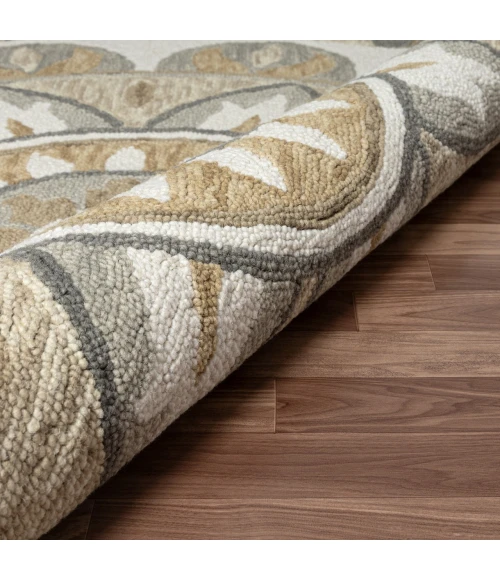 LR Home Dazzle Gray DAZZL 5ft. x 5ft. Round Rug