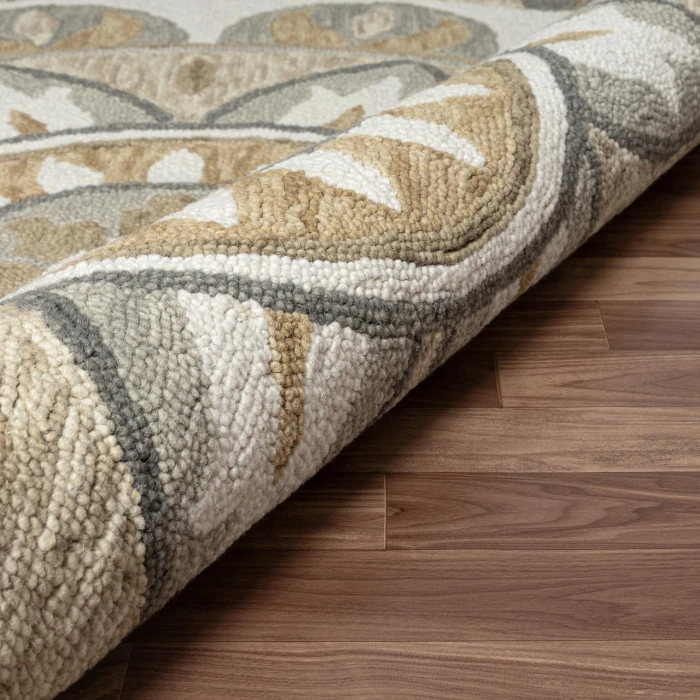 Rugs Town Gray DAZZL 5ft. x 5ft. Round Rug