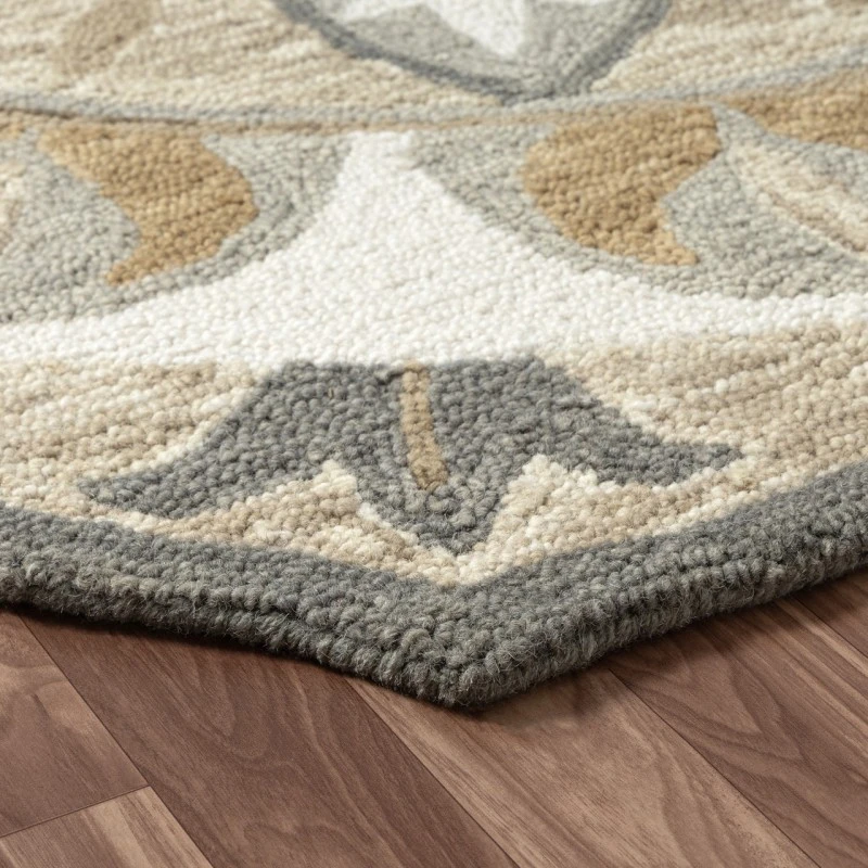 LR Home Dazzle Gray DAZZL 5ft. x 5ft. Round Rug