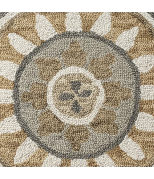 LR Home Dazzle Gray DAZZL 5ft. x 5ft. Round Rug