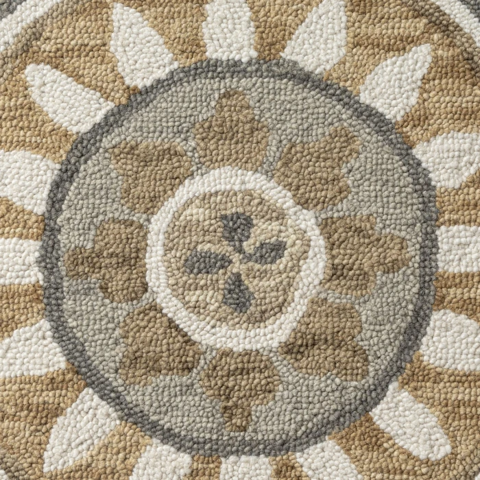 Rugs Town Gray DAZZL 5ft. x 5ft. Round Rug