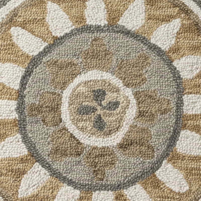 LR Home Dazzle Gray DAZZL 5ft. x 5ft. Round Rug