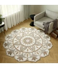 LR Home Dazzle Ivory DAZZL 5ft. x 5ft. Round Rug