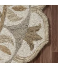 LR Home Dazzle Ivory DAZZL 5ft. x 5ft. Round Rug