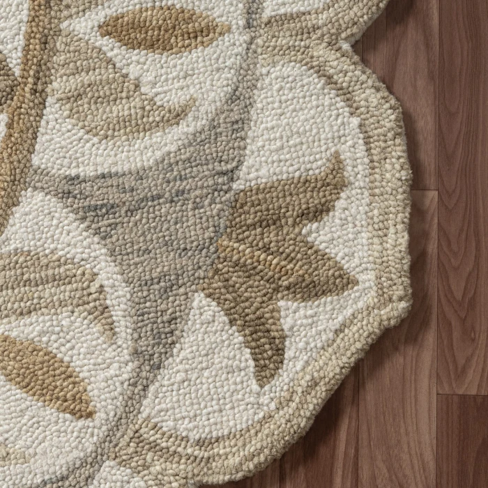 Rugs Town Ivory DAZZL 4ft. x 4ft. Round Rug