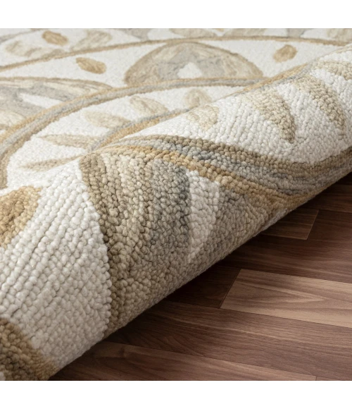 LR Home Dazzle Ivory DAZZL 5ft. x 5ft. Round Rug