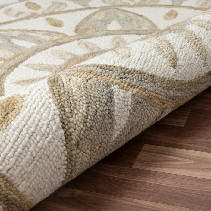 Rugs Town Ivory DAZZL 4ft. x 4ft. Round Rug