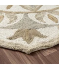 LR Home Dazzle Ivory DAZZL 5ft. x 5ft. Round Rug