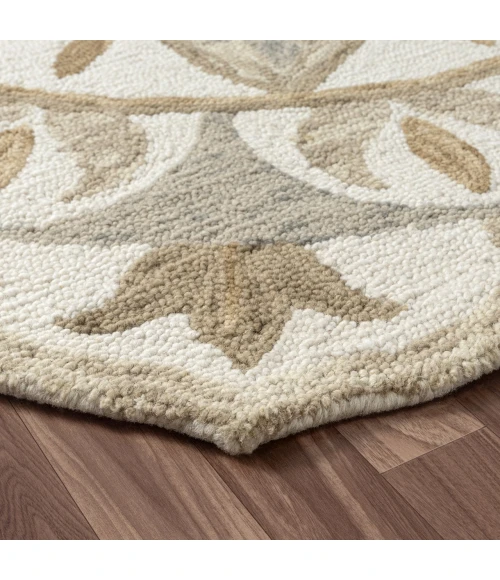 LR Home Dazzle Ivory DAZZL 5ft. x 5ft. Round Rug