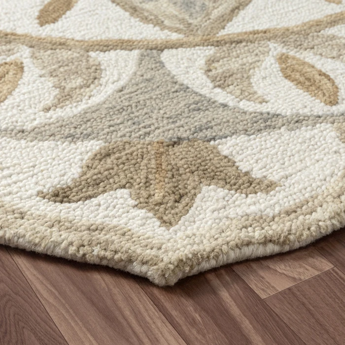 Rugs Town Ivory DAZZL 4ft. x 4ft. Round Rug