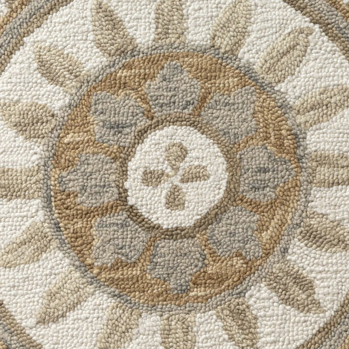 Rugs Town Ivory DAZZL 4ft. x 4ft. Round Rug
