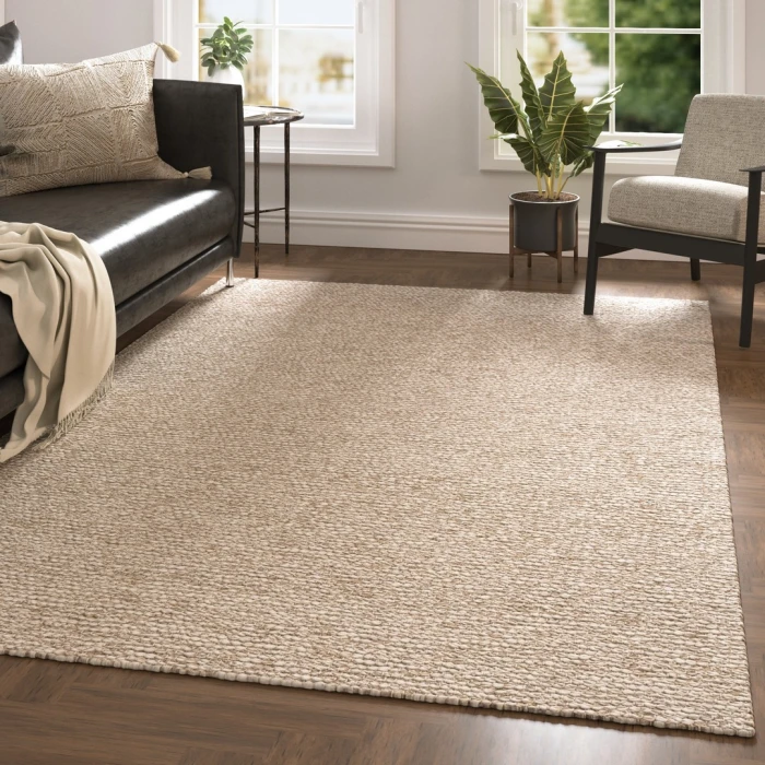 Rugs Town Beige Crane 7ft.9in. x 9ft.9in. Rect. Rug