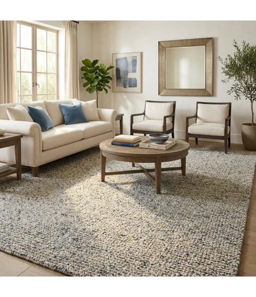 Rugs Town Dome Ivory Crane 7ft.9in. x 9ft.9in. Rect. Rug