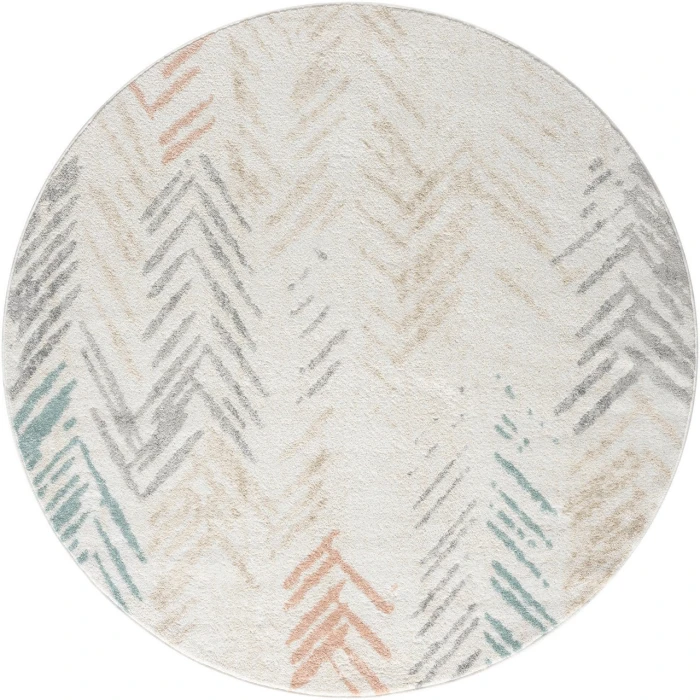 Rugs Town Ivory DUNEC 6ft. Round Rug