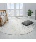 Rugs Town Ivory DUNEC 6ft. Round Rug