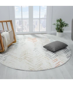 LR Home Dune Ivory DUNEC 6ft. Round Rug