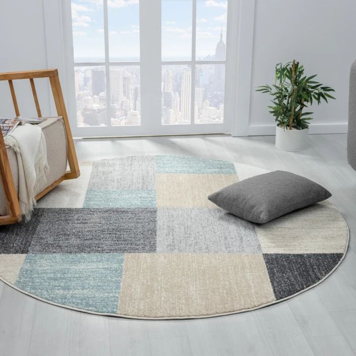 Rugs Town Beige DUNEC 6ft. Round Rug