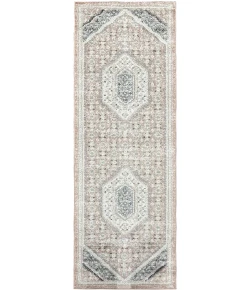 Rugs Town 81668 Salmon / White 2ft.6in. x 8ft. Rect. Rug