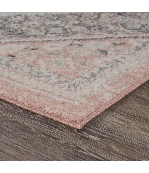 LR Home DUNE 81668 Salmon/ White 7'9" X 9'5 Rect. Rug