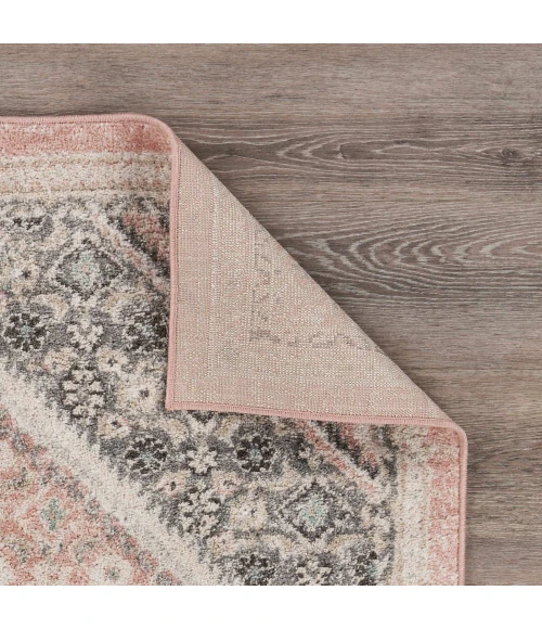 LR Home DUNE 81668 Salmon/ White 7'9" X 9'5 Rect. Rug